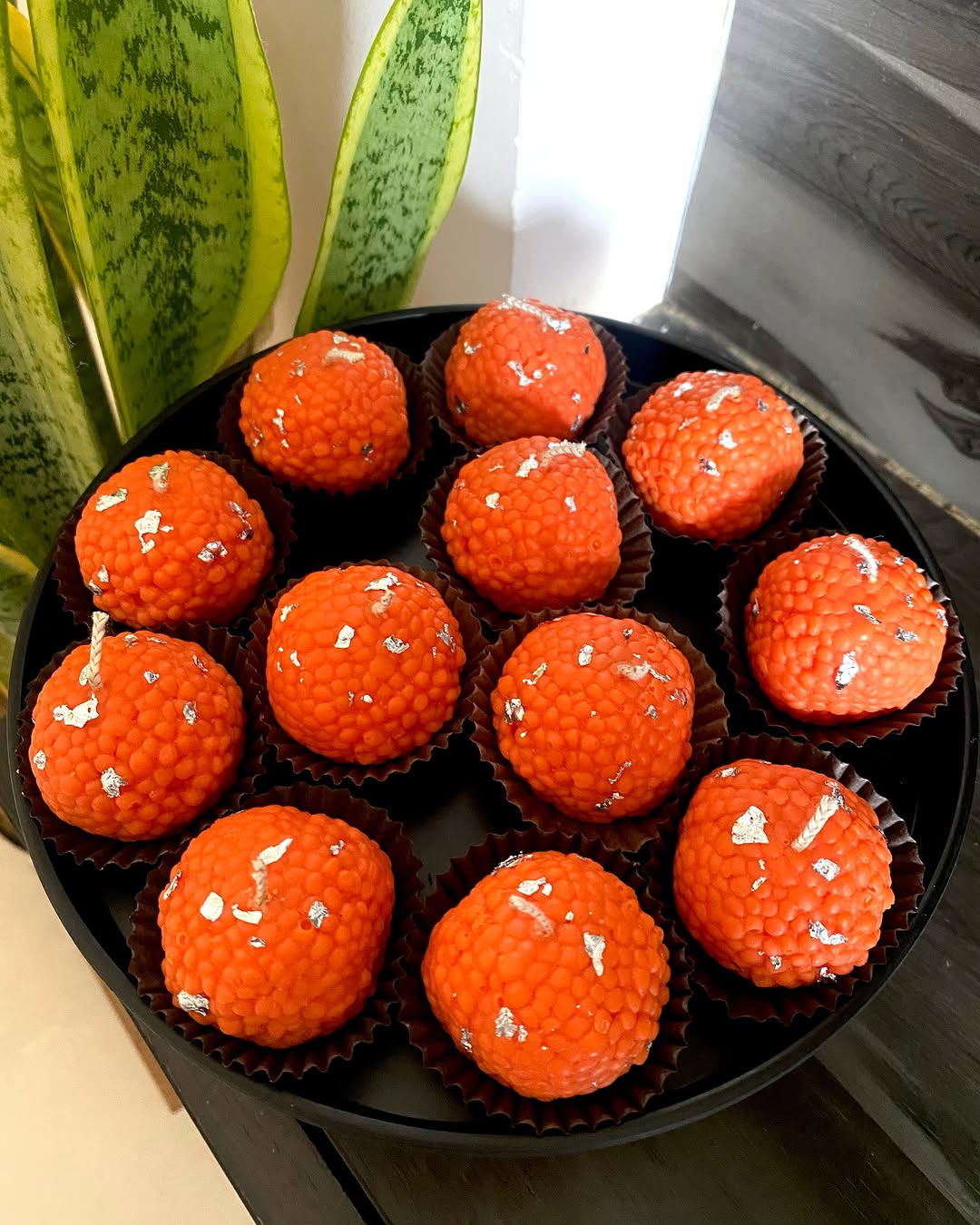 Laddoo lovers, this one�s for you!
Who says sweets are just for eating? Our Laddoo Candles look just like your favorite festive treat - but they are made to glow ... Perfect for Diwali trays, housewarmings, or just because - they add a sweet spark of joy to any space.